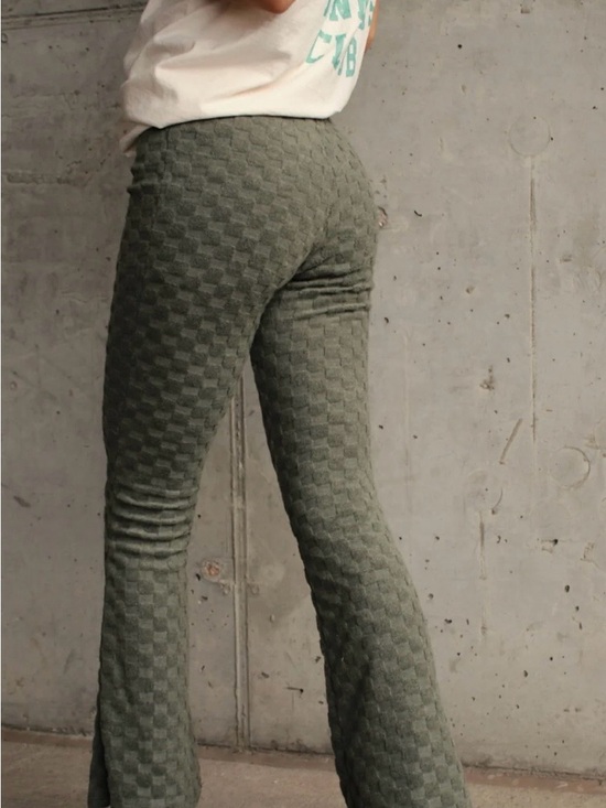 Lelis Collection Pants - Women's Olive Textured Flare Pants